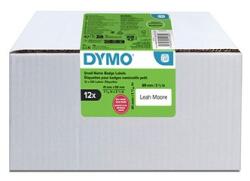 DYMO 2234183, 89 мм x 41 мм, за табелки с имена, подвижни, бели, оригинални хартиени етикети, 12 x 300 бр (2234183)