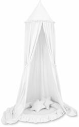  Készlet: gyerekszobába való függő baldachin, fodros fészek, fehér párnák