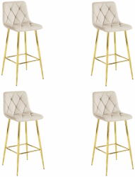  NADO bársonyszék - bézs bársony / ARANY lábak x 4