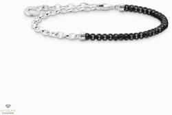 Thomas Sabo Charming Collection fekete ónix gyöngyökkel karkötő 19 cm - A2100-130-11-L19