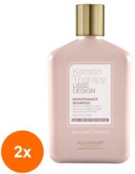 ALFAPARF Milano Set 2 x Sampon Delicat pentru Par Stralucitor si Catifelat, Alfaparf Milano Keratin Therapy Lisse Design, 250 ml