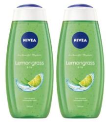 Nivea Set 2 x Gel de Dus Nivea Lemongrass & Oil, 500 ml