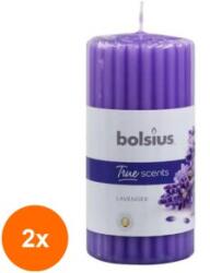Bolsius Set 2 x Lumanare Stalp 120 x 58 mm Bolsius, Lavanda (GIL-2xLCA-TRU-STP-120/58-77-TS)