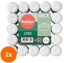 Bolsius Set 2 x 100 Lumanari Pastila Bolsius, 3.5 Ore (GIL-2xLCA-BT3.5-100)