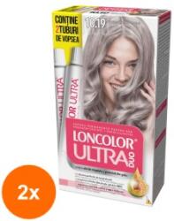 LONCOLOR Set 2 x Vopsea de Par Permanenta Loncolor Ultra Max, 10.19 Blond Argintiu Intens, 200 ml