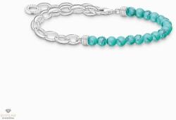 Thomas Sabo Charming Collection türkiz gyöngyökkel karkötő 17 cm - A2098-404-17-L17