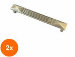Ideal Feroluc Set 2 x Maner Model W8411, 128 mm, Finisaj Antic Auriu (EDI-2xIFR-15882)