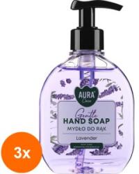 Bispol Set 3 x Sapun de Maini cu Pompita, Lavanda, Aura Care, 300 ml