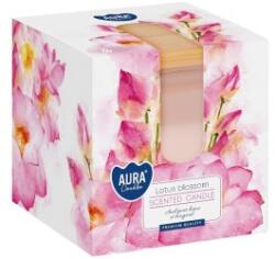 BISPOL Lumanare Parfumata in Pahar Mat cu Capac de Lemn, Bispol, Floare de Lotus (LCA-SNK80MD-376)