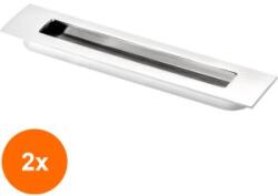 Ideal Feroluc Set 2 x Maner Ingropat Model Serra, 96 mm, Finisaj Crom Lucios (EDI-2xIFR-22314)