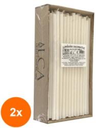 LCA Set 2 x Lumanari Menaj Albe, Cilindrice, 1000 g (GIL-2xLCA-LCA-KT1-A)