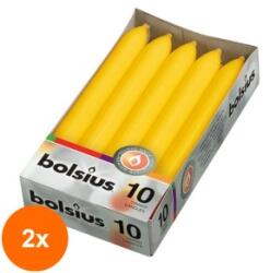 Bolsius Set 2 x 10 Lumanare Cilindrica Bolsius Galben (GIL-2xLCA-CIB-10-211)