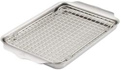 Hestan Тава за печене OVENBOND 30 x 22 см, с охлаждаща решетка, сребърен, неръждаема стомана, Hestan (HEST48822)