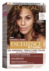 L'Oréal Vopsea de Par Permanenta fara Amoniac L'Oreal Paris Excellence Universal Nudes, 5U Light Brown, 192 ml