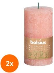 Bolsius Set 2 x Lumanare Stalp Bolsius, Rustic Earth, 130 x 68 mm (GIL-2xLCA-STR-130/68-20NR)