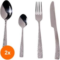 Grunberg Set 2 x Tacamuri Argintii din Inox, 24 Piese, Grunberg (GUJ-2xGR281) Tacam