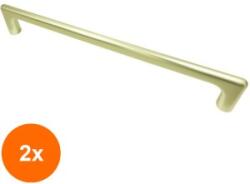Ideal Feroluc Set 2 x Maner Model Kupa, 128 mm, Finisaj Auriu Mat (EDI-2xIFR-18461)