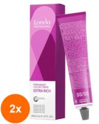 Londa Professional Set 2 x Vopsea Par Permanenta Extra Rich, 5/77 Castaniu Deschis Maro Intens 60 ml