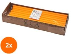 LCA Set 2 x Lumanari Decorative Capete - Stalpi Portocaliu, 1000 g (GIL-2xLCA-LCA-LSK-G)
