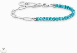 Thomas Sabo Charming Collection türkiz gyöngyökkel karkötő 17 cm - A2099-404-17-L17