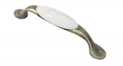 Ideal Feroluc Maner Ceramica Model W0520, 96 mm, Finisaj Antic Auriu/Alb Fisurat (IFR-14799)
