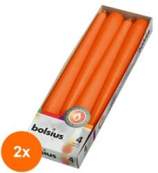 Bolsius Set 2 x 4 Lumanare Conica Bolsius Portocalie (GIL-2xLCA-COB-04-36-A4)