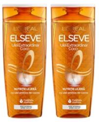 Elseve Set 2 x 250 ml Sampon L'Oreal Paris Elseve Ulei Extraordinar, pentru Par Normal / Uscat