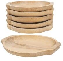 Z-tools Farfurii Rotunde, Lemn de Fag, 24 x 22 cm, 6 Bucati (ZLN-EXT6182)