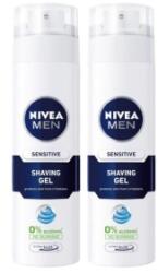 Nivea Men Set 2 x Nivea Gel Ras Ten Sensibil, 200 ml