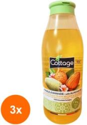 Cottage Set 3 x Gel de Dus Cottage cu Ulei de Migdale, 560 ml