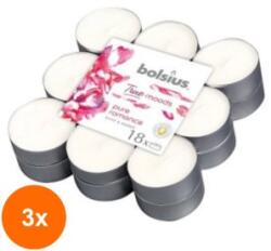 Bolsius Set 3 x 18 Lumanari Pastila Bolsius, Trandafir si Chihlimbar, Timp de Ardere 4 Ore (GIL-3xLCA-TRU-PT18-05-TM)
