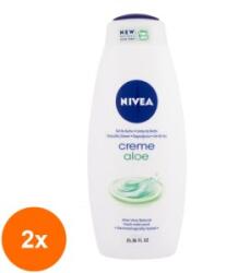 Nivea Set 2 x Gel de Dus Nivea Creme Aloe, 750 ml