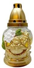 LCA Candela din Sticla cu Decoratiuni de Pasti, Diverse Modele Iepure, Pui si Miel (LCA-PRB-270-MIX)