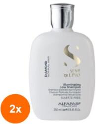ALFAPARF Milano Set 2 x Sampon pentru Stralucire Alfaparf Semi di Lino Diamond Iluminating Shampoo, fara Sulfati 250 ml