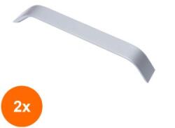 Ideal Feroluc Set 2 x Maner Model W4204, 128 mm, Finisaj Aluminiu (EDI-2xIFR-15446)