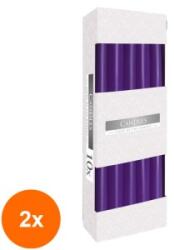 BISPOL Set 2 x 10 Lumanari Conice Bispol Violet (GIL-2xLCA-S30-040-A10)