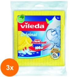Vileda Set 3 x 5 Lavete Umede Vileda (ROC-3xMAG1016626TS)