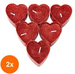 Z-tools Set 2 x 25 Lumanari Decorative, Forma Inimoara, Rosu (LIZ-2xZLN-ZTS8030)