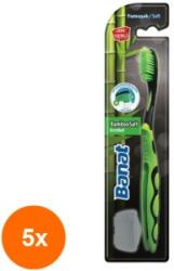 Banat Set 5 x Periuta de Dinti Banat Nature Bamboo Salt, Peri Soft (ROC-5xBANAT00064)