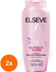 Elseve Set 2 x Sampon pentru Stralucirea Parului Elseve Glycolic Gloss, 400 ml