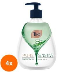 Teo Set 4 x Sapun Lichid Teo Pure Sensitive Aloe Vera, 400 ml