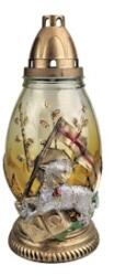 LCA Candela din Sticla cu Decoratiune Pasti, Miel (LCA-PS1480-MIEL)