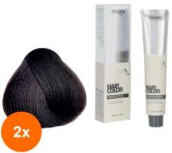 Maxima Set 2 x Vopsea Profesionala de Par Maxima, 4.99 Saten Ciocolata Neagra, 100 ml