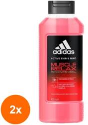 Adidas Set 2 x Gel de Dus Adidas S&M Muscle Relax, Barbati, 400 ml
