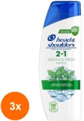 Head & Shoulders Set 3 x Sampon Head & Shoulders 2In1 Menthol, 330 ml
