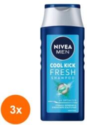 Nivea Set 3 x Sampon Nivea Men Cool Fresh, pentru Toate Tipurile de Par, 250 ml