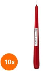 Bolsius Set 10 x Lumanare Conica Bolsius Rosu (GIL-10xLCA-COB-30-R-41-A1)