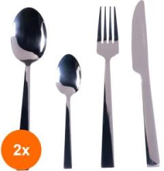Grunberg Set 2 x Tacamuri din Inox, 24 Piese, Argintii, Grunberg (GUJ-2xGR288) Tacam