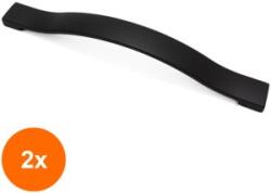 Ideal Feroluc Set 2 x Maner Model Perra, 128 mm, Finisaj Negru Mat (EDI-2xIFR-18580)