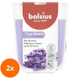 Bolsius Set 2 x Lumanare Parfumata in Pahar, Lavanda, Bolsius, 97 x 85 mm (GIL-2xLCA-TRU-LP-97-85-77)